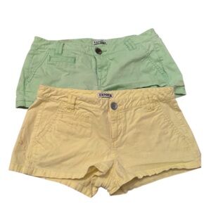 2 for 1 Sale!! Pastel Yellow & Green Women’s size 4 Shorts